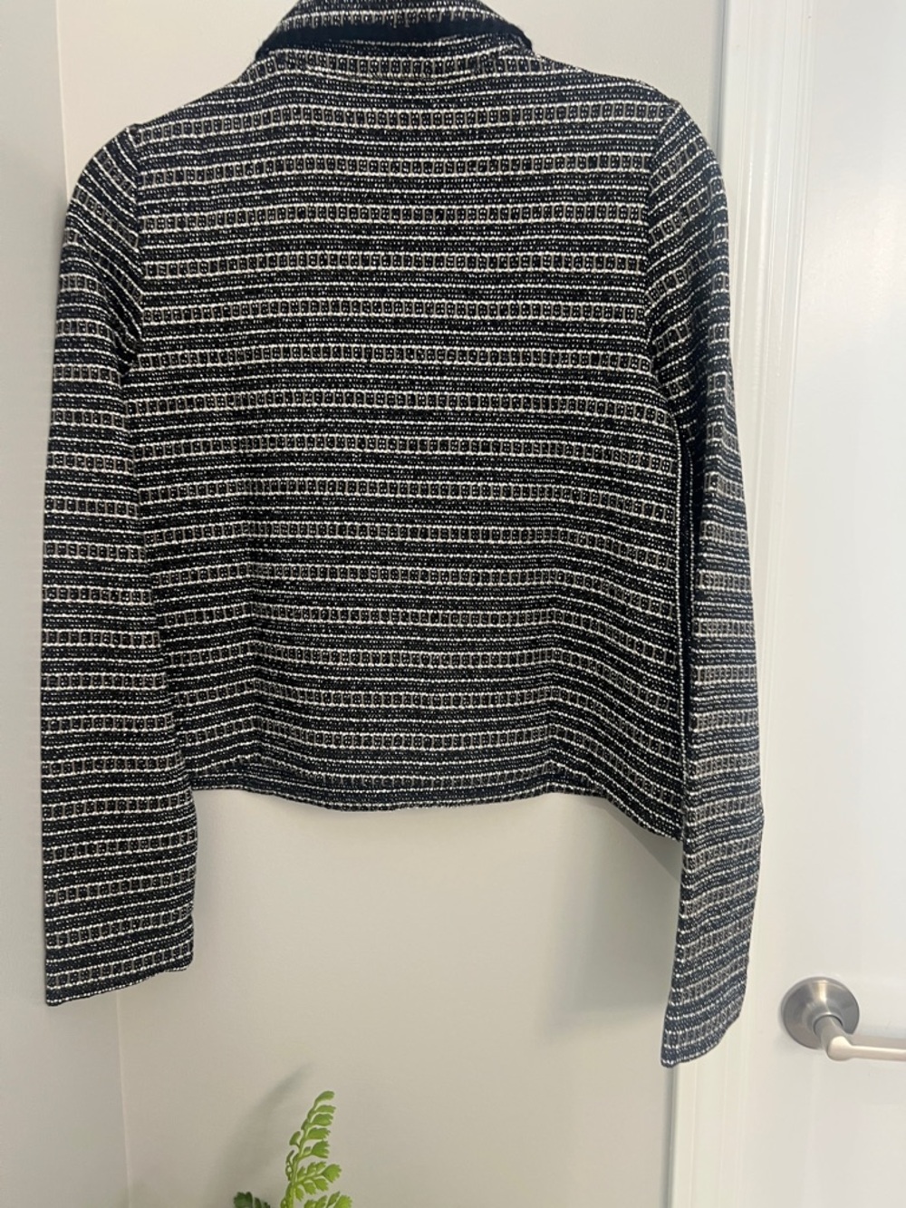 ME+EM Black,White and Striped Half-Zip Knit Top - Picture 4 of 6